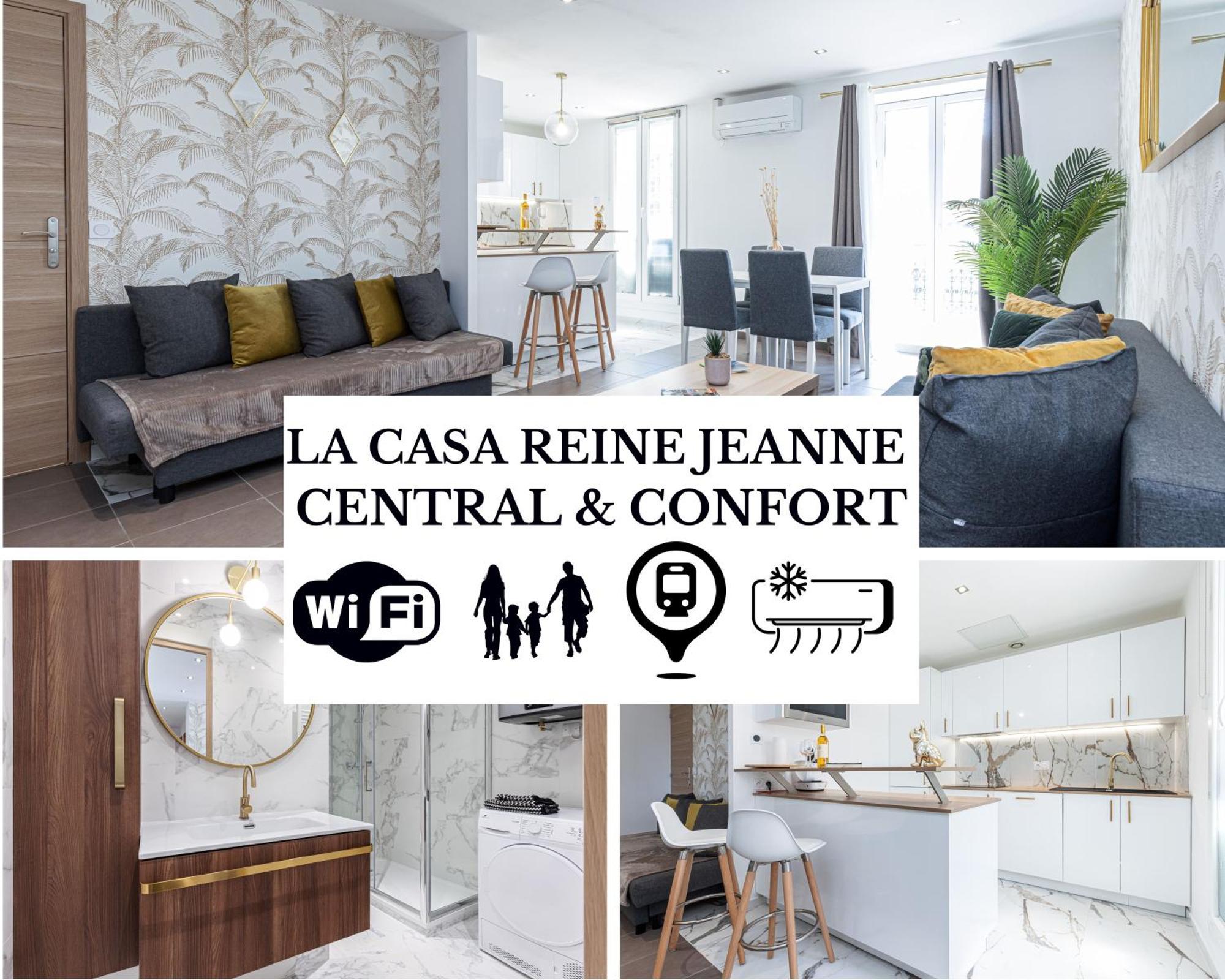 La Casa Reine Jeanne- Central Pres De La Gare - Wifi - Parking - Neuf Et Confort Ницца Экстерьер фото